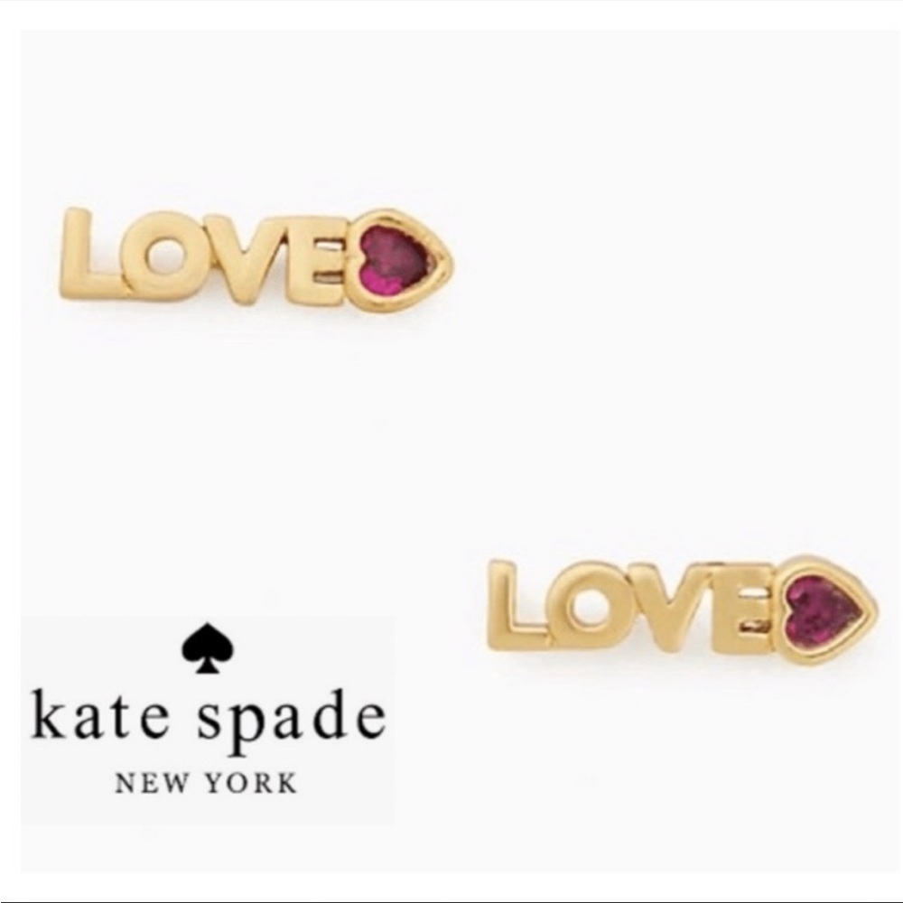 Kate Spade “LOVED” mini studs
